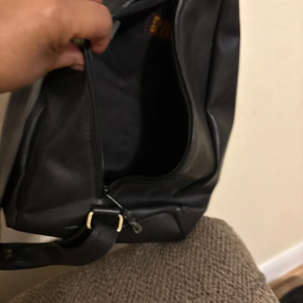Vintage Faded Glory Crossbody Black Leather Women's Bag